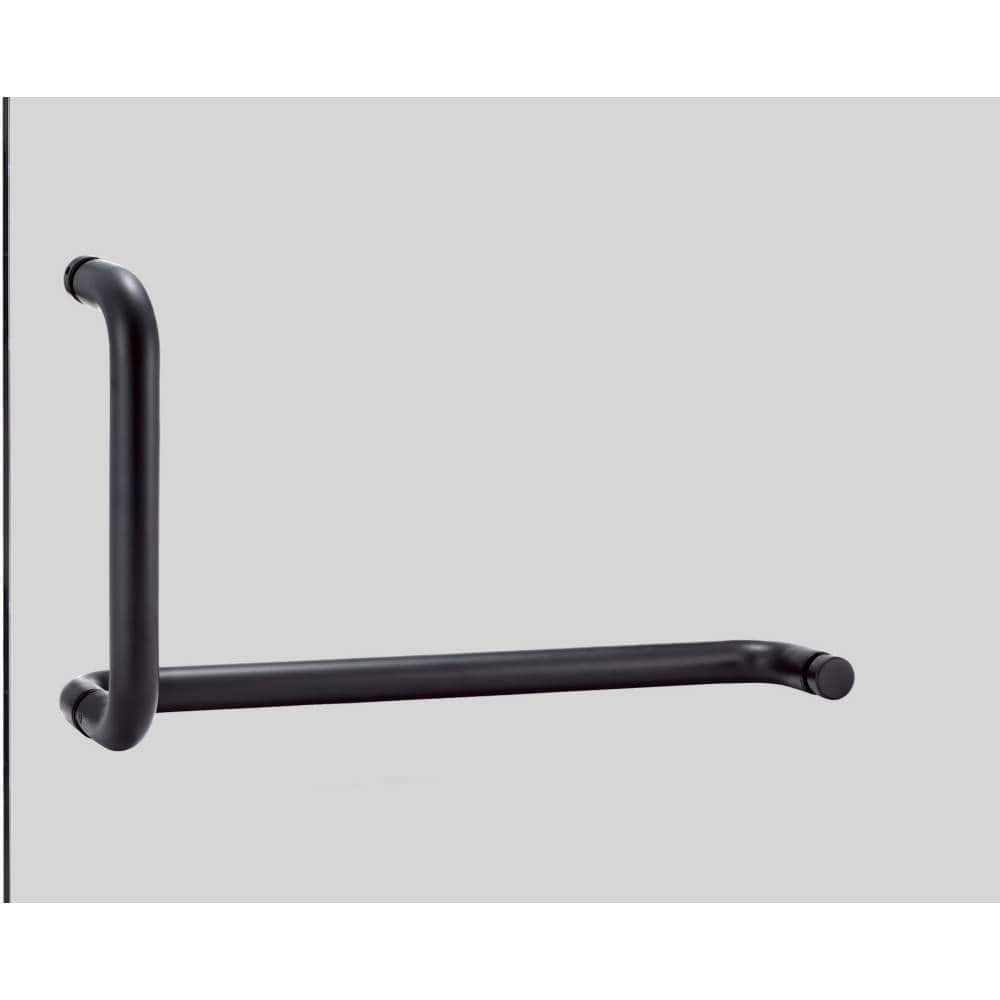 マットブラック ガラスドア用L型ハンドル HA-4222A型 ステンレス