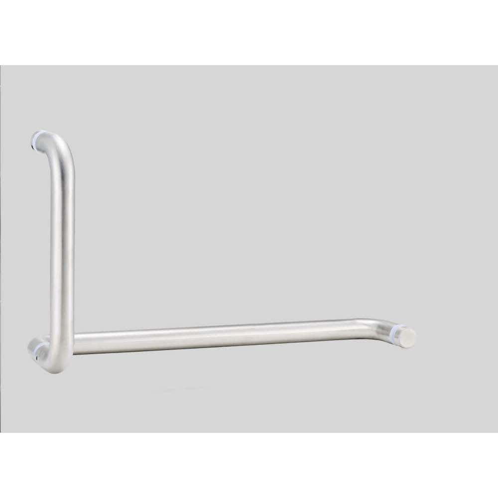 サテン仕上 ガラスドア用L型ハンドル HA-4222A型 ステンレス