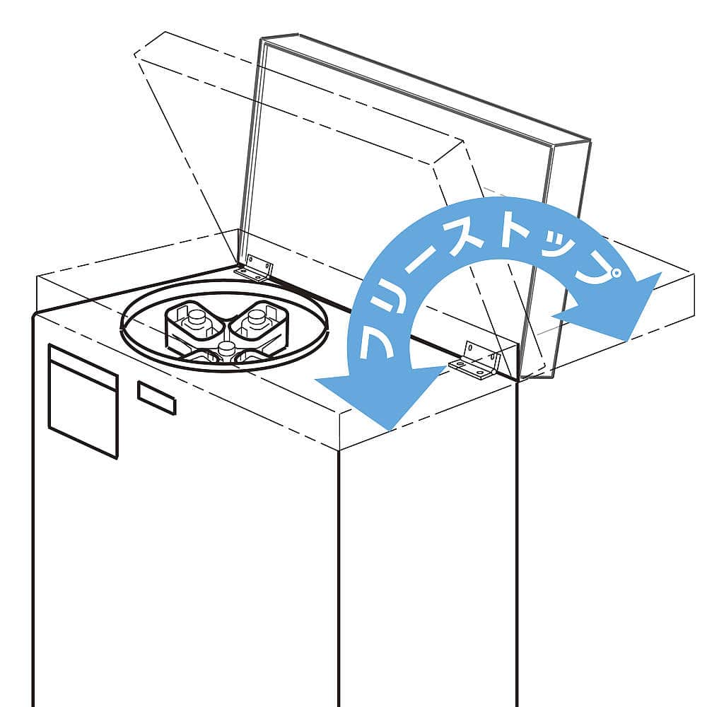 使用例<br> トルクヒンジ HG-TF型 ブラック仕様