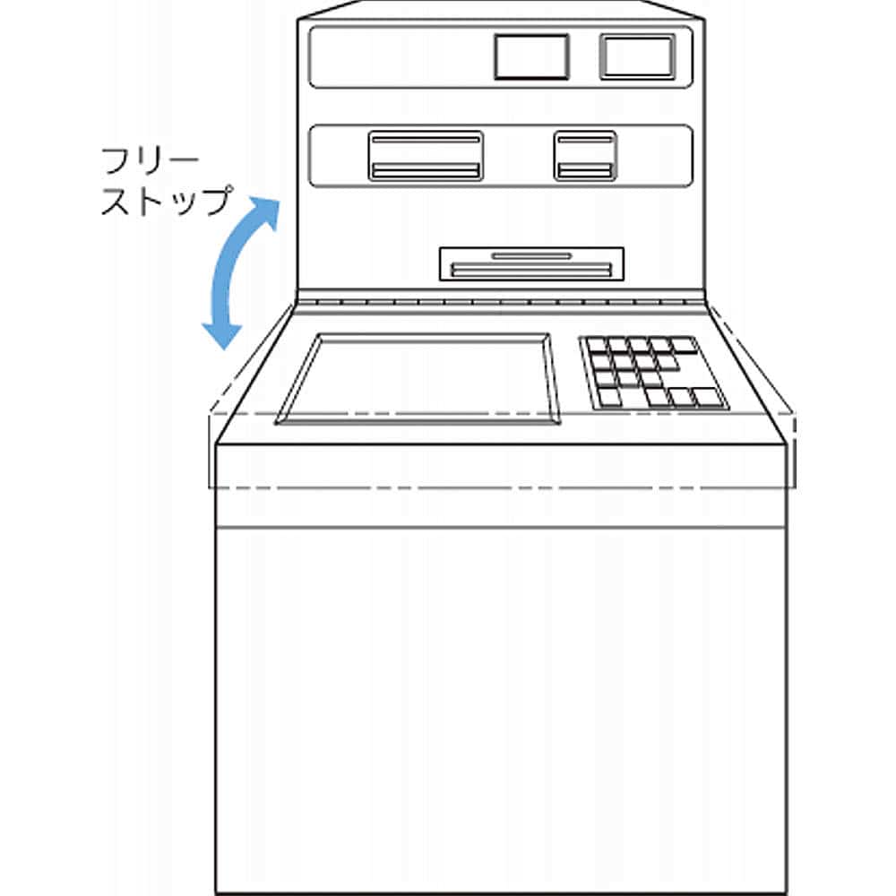 使用例<br>金銭機械のメンテナンス扉の開閉に。 トルク長蝶番 HG-TLS30-50-300
