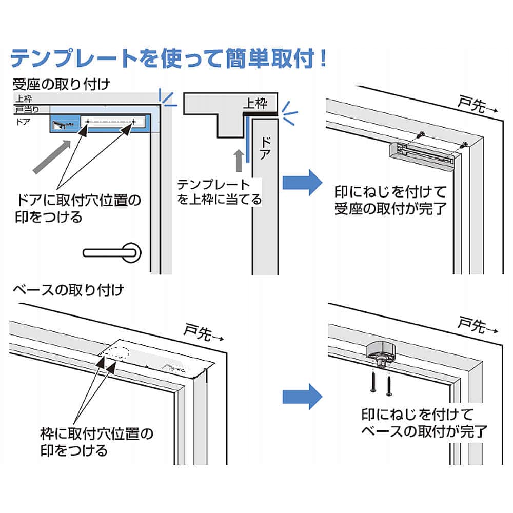 ラプコンドアダンパー LDD-K型 面付用（戸先） 【スガツネ工業】