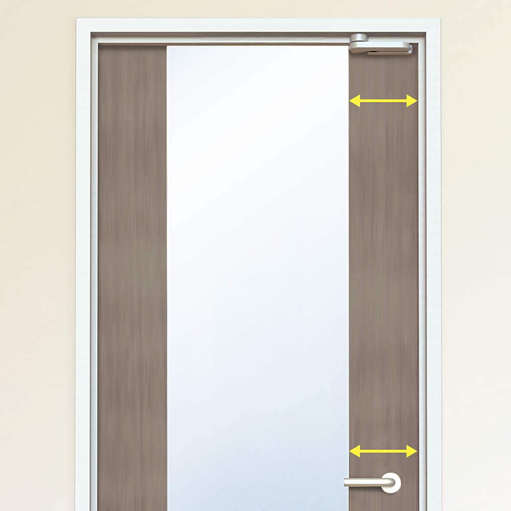 ハンドルのケースラッチに必要な芯材サイズに収まる設計 ラプコンドアダンパー LDD-K型 面付用(戸先) ドアダンパー LDDシリーズ