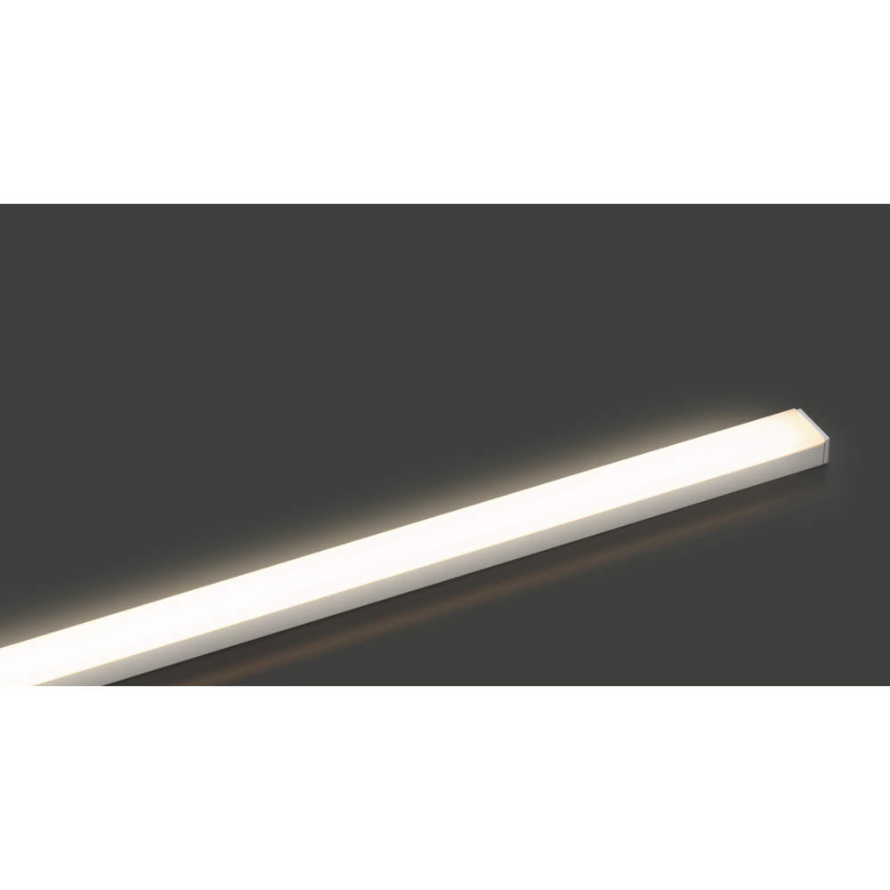 写真はテープライト、プロファイル、エンドキャップ、プロファイルカバーを組み合わせています。 LEDカスタムテープライト LED-D-TAPE-COB型 調色可能/ドットレス/選べる取付 LEDカスタムバーライト 調光調色タイプ