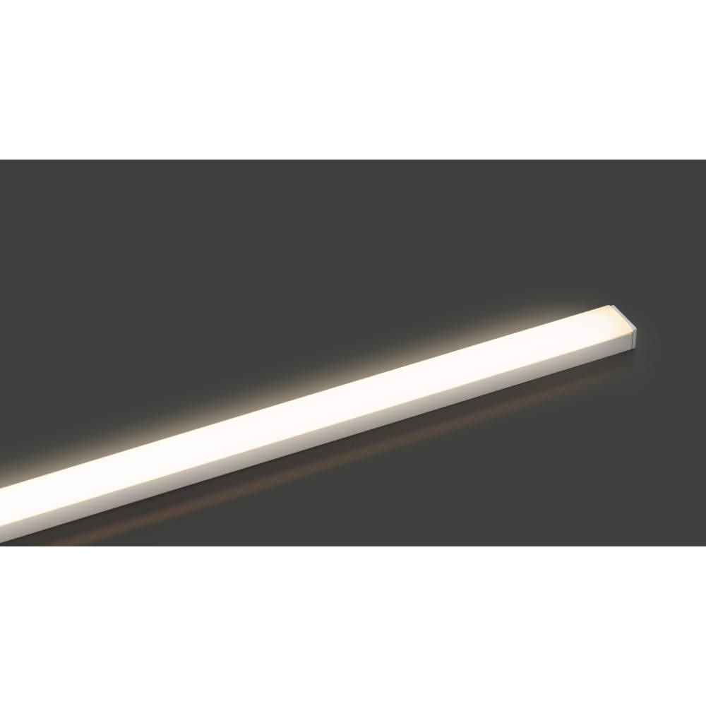 写真はテープライト、プロファイル、エンドキャップ、プロファイルカバーを組み合わせています。 LEDカスタムテープライト LED-D-TAPE-COB型 調色可能/ドットレス/選べる取付 LEDカスタムバーライト 調光調色タイプ