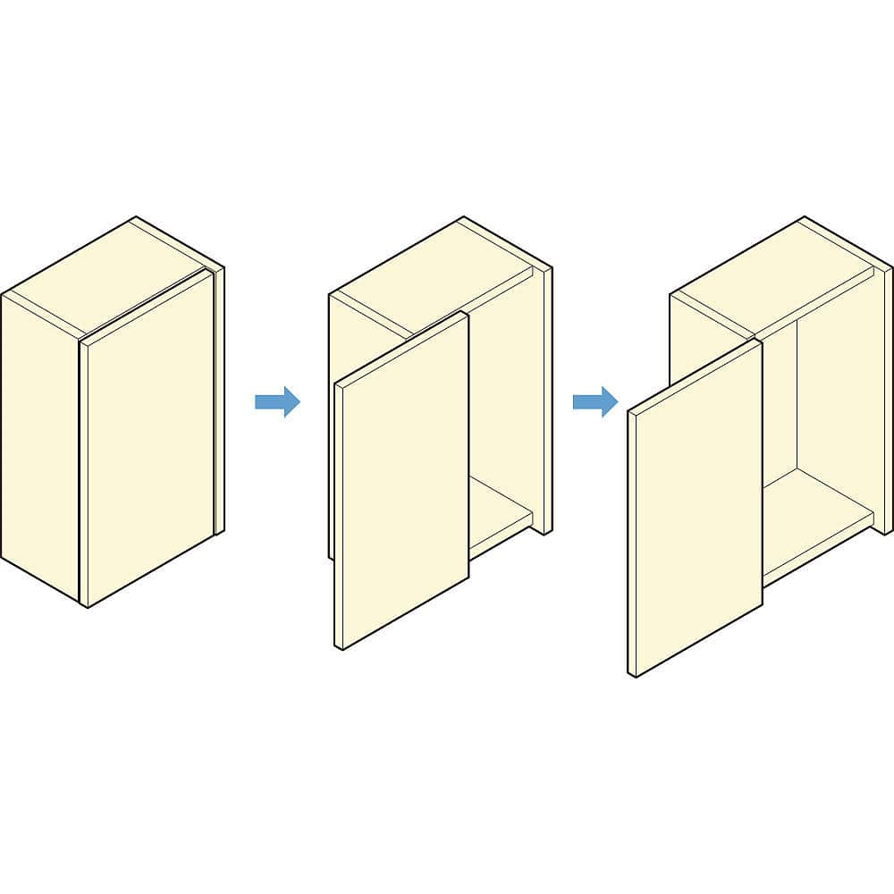 扉の動き<br> オーバーハング引戸金物 OX型