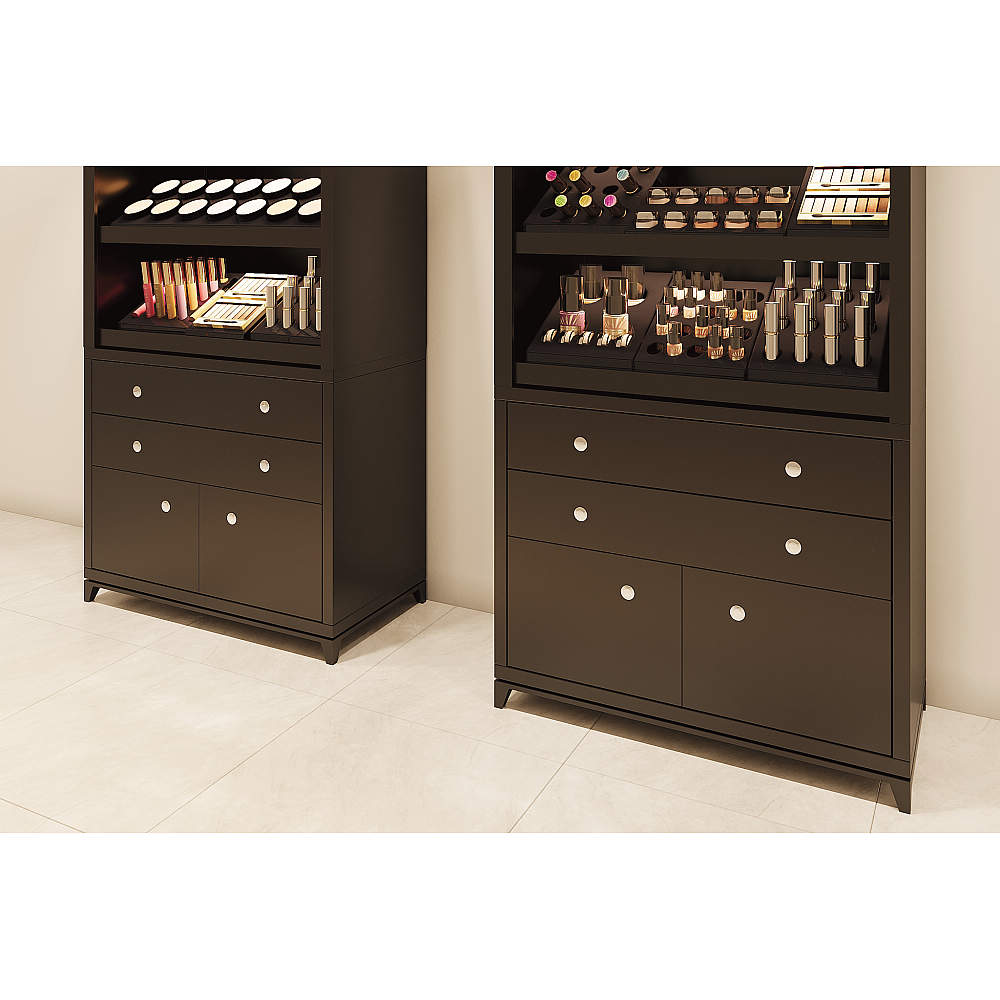 取付イメージ:つまみが押し込まれた状態 プッシュつまみ PK04型