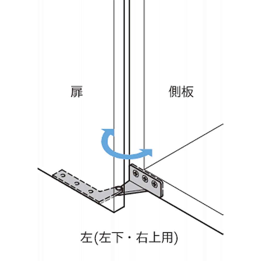 ステンレス PLヒンジ PL-65型 かぶせ扉用