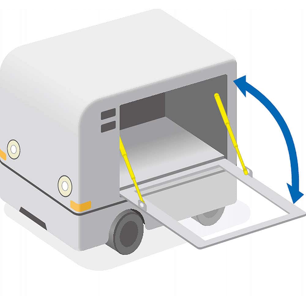 使用例<br>自動搬送ロボットの開閉部 電動アシスト POWERISE®