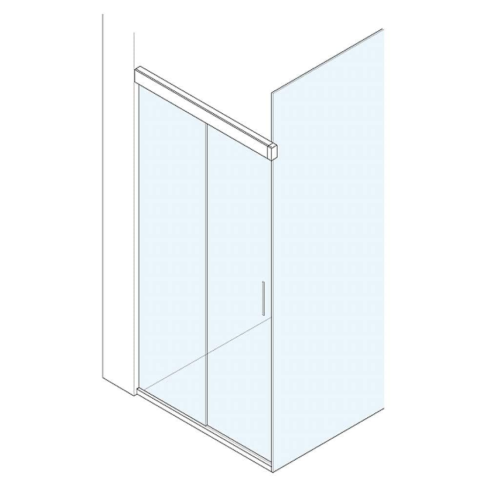 バニオ 40GF シャワーブース用引戸 片側ガラス壁仕様/1枚扉+固定ガラス
