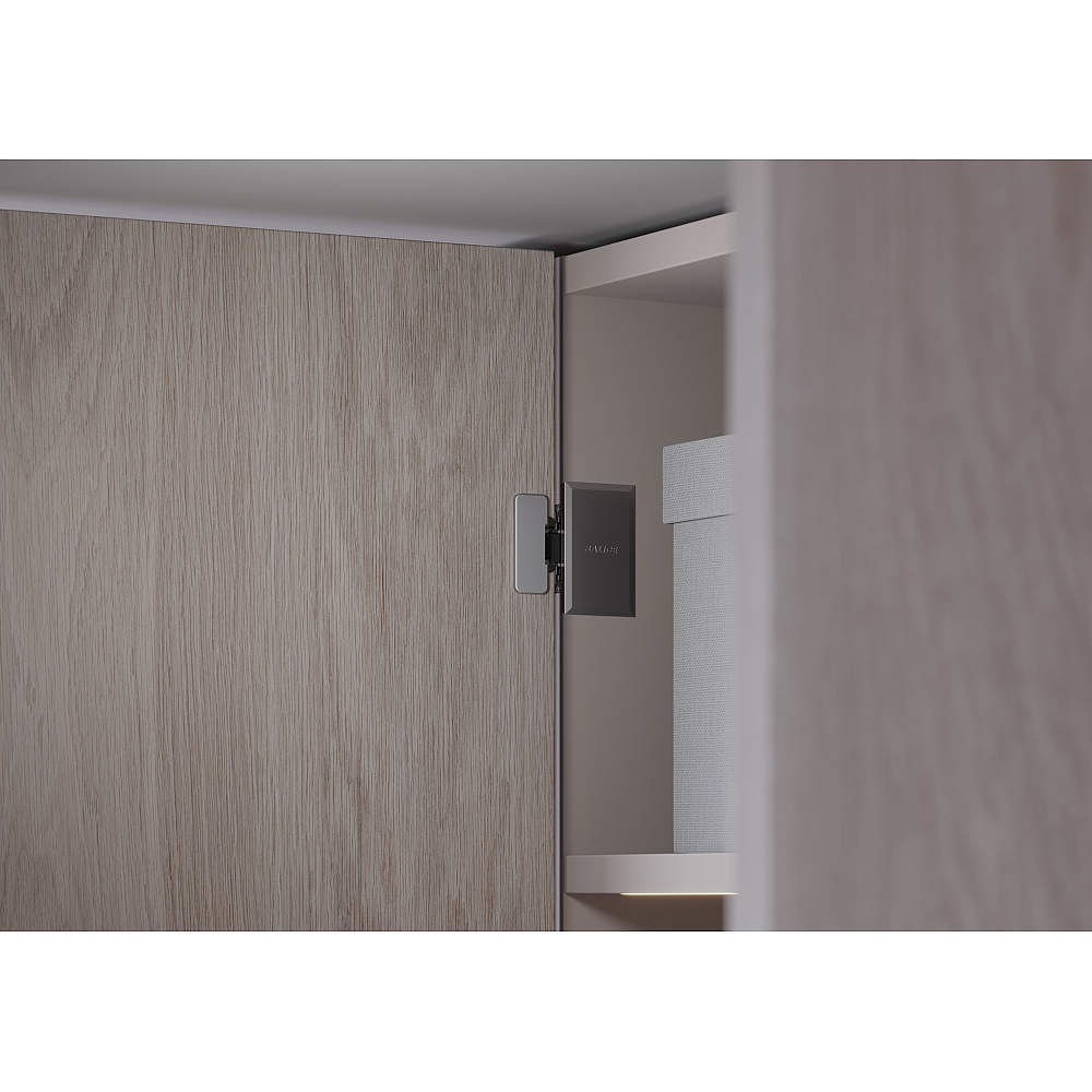 寝室 クローゼット収納 隠し丁番 コネクタ 木扉用/14mmかぶせ/側板半埋込タイプ