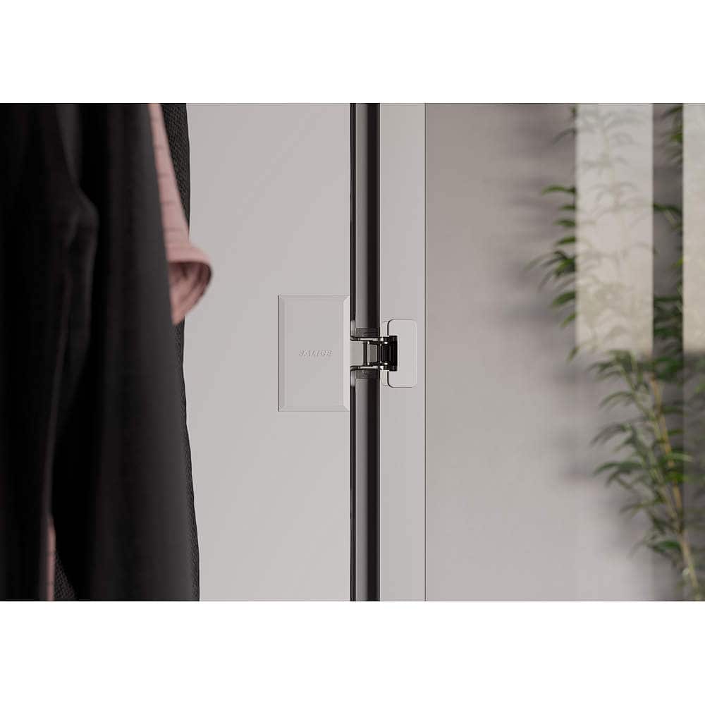 寝室 クローゼット収納 隠し丁番 コネクタ アルミフレーム扉用/10mmかぶせ/側板半埋込タイプ