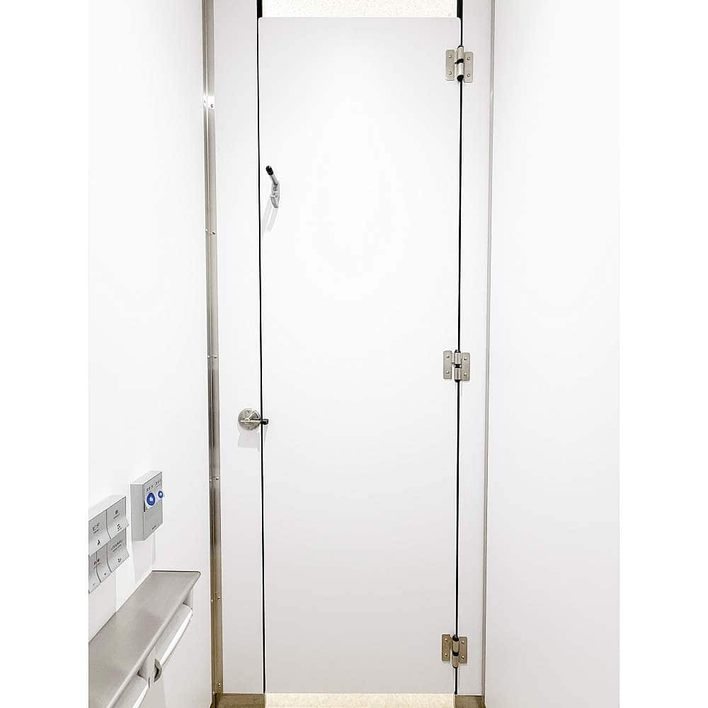 トイレブース用グラビティー丁番 ET-100A型 内開き フラット仕様／段付