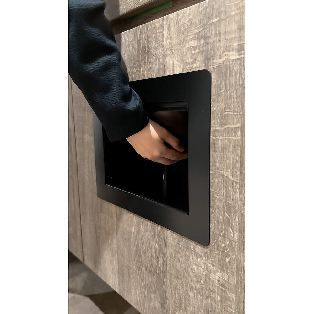 洗面・トイレブース ステンレス ダンパー付屑入投入口 AZ-GD型 蓋付