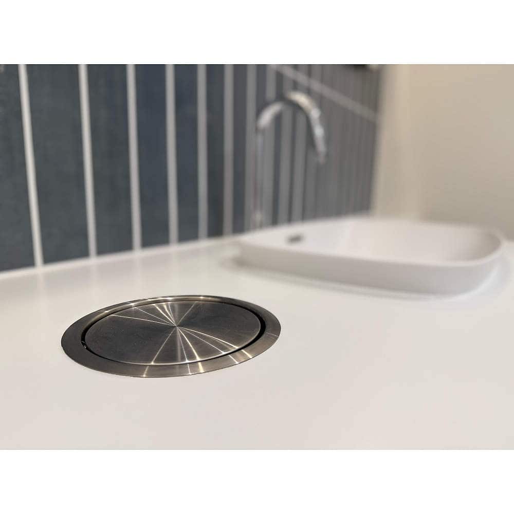 洗面・トイレブース ステンレス 屑入投入口 AD-DH015-HL 蓋付