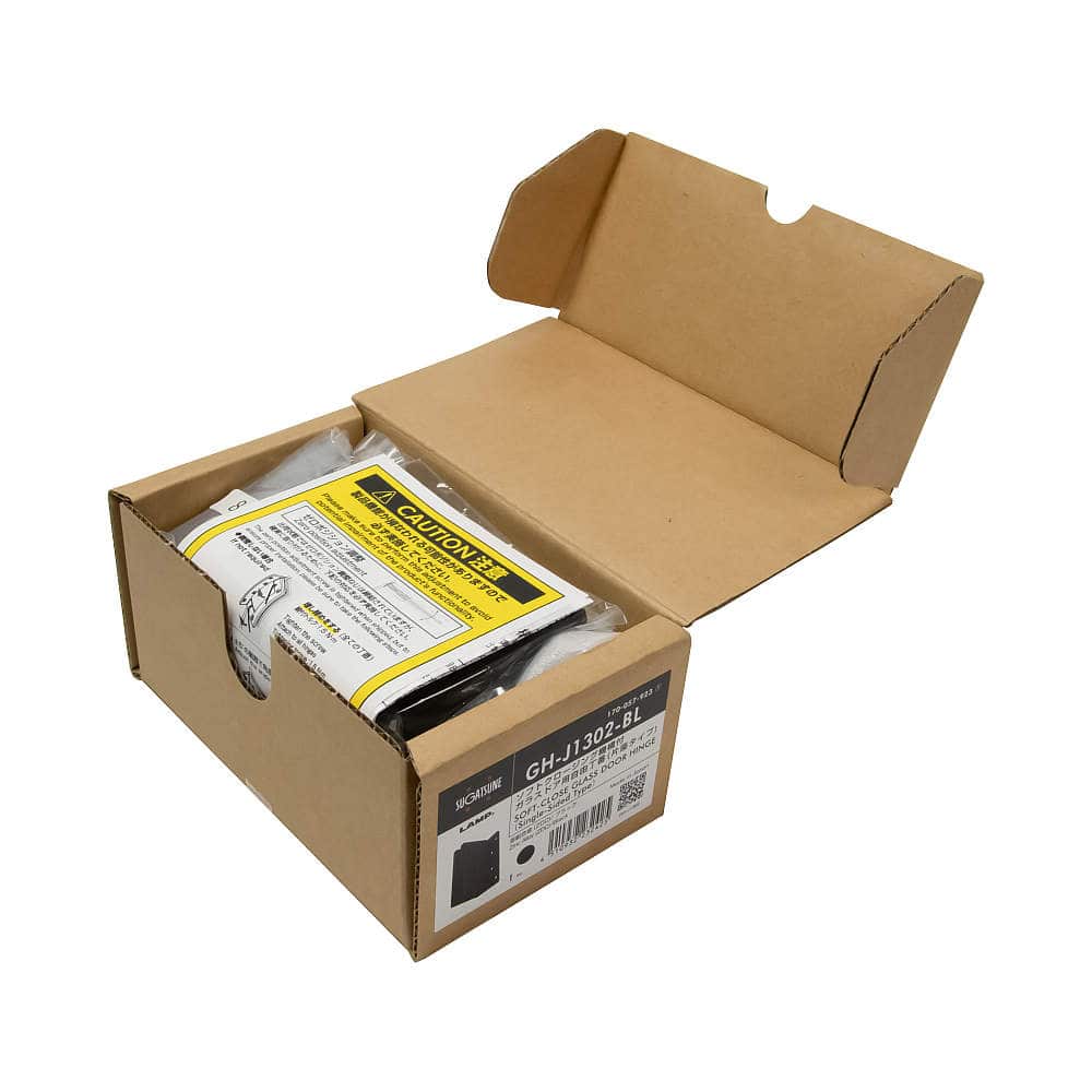 ソフトクロージング機構付ガラスドア用自由丁番 GH-J1302型 壁取付 片座タイプ