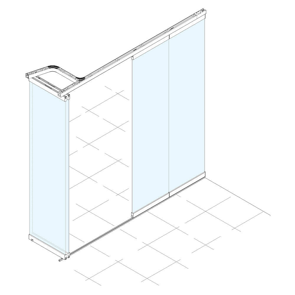 90度収納仕様 フラット移動間仕切り収納引戸 アペルト 60/GL 90°収納仕様、パラレル収納仕様 ハワ スライディング ソリューションズ