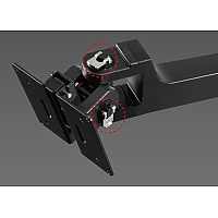 補助ロック機能でモニターの垂れ下がりを防止します。 モニターアーム KA-T100S50-W型/P型 トルク＆補助ロック付　タッチパネル対応 