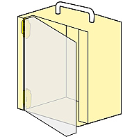 隠し蝶番 HES3D-W190型 スチールドア(SD)取付