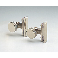 キャッチ付ガラス丁番