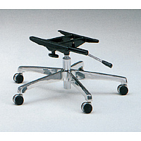 ロッキング装置付ガス式上下可動受座アルミベース