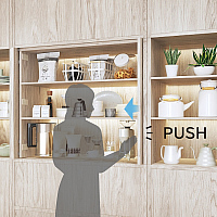 垂直収納扉金物